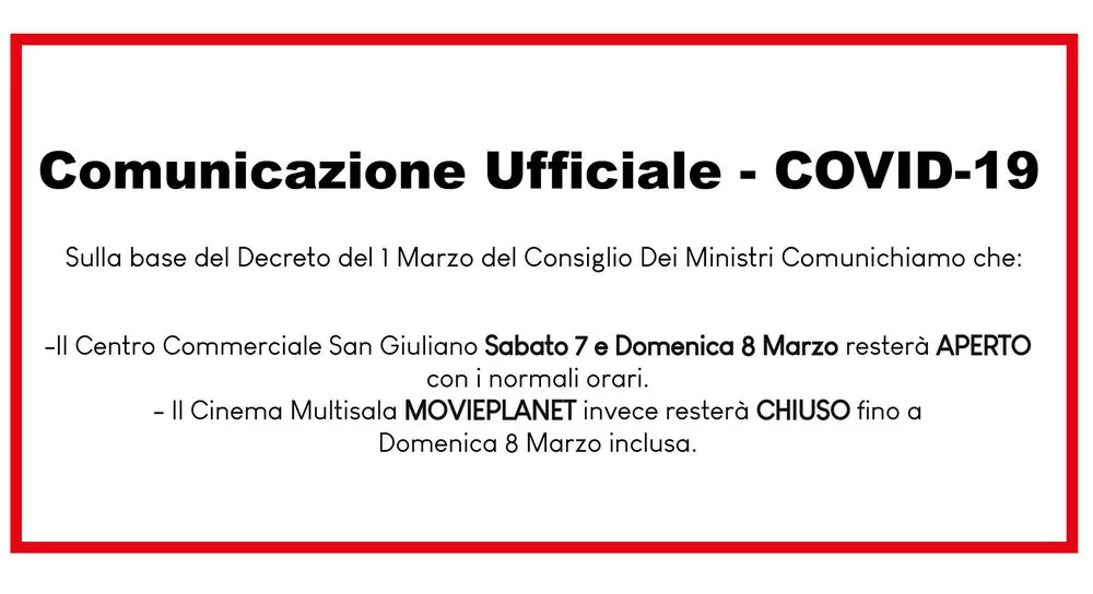 COMUNICAZIONE UFFICIALE - COVID19 - 3