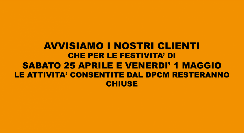 CHIUSURA FESTIVA