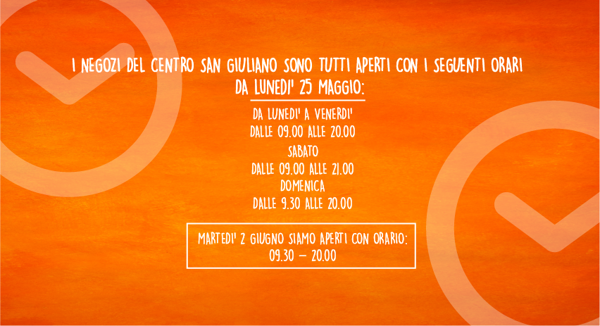Siamo Tornati! ECCO I NOSTRI ORARI