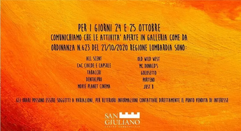 Aperture 24 - 25 ottobre