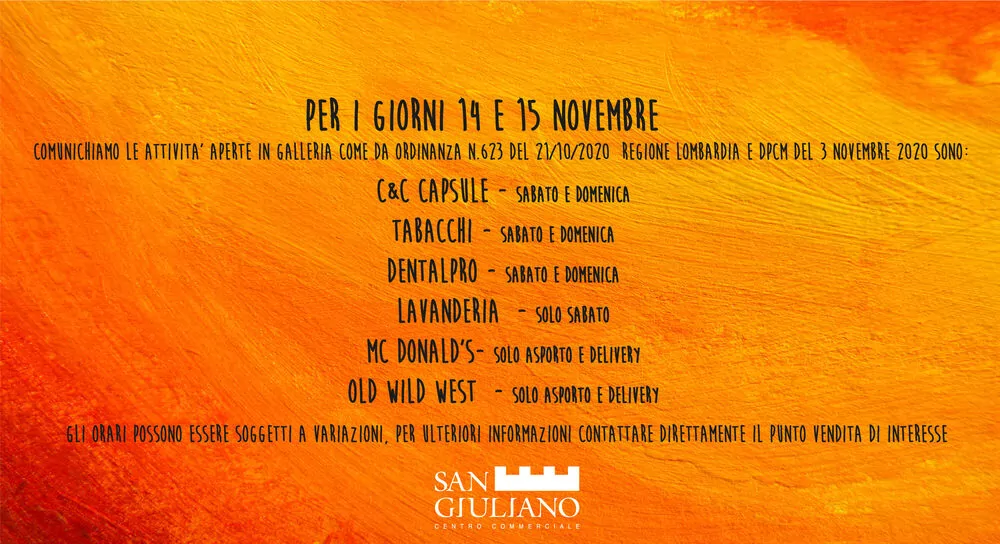 Aperture 14/15 Novembre