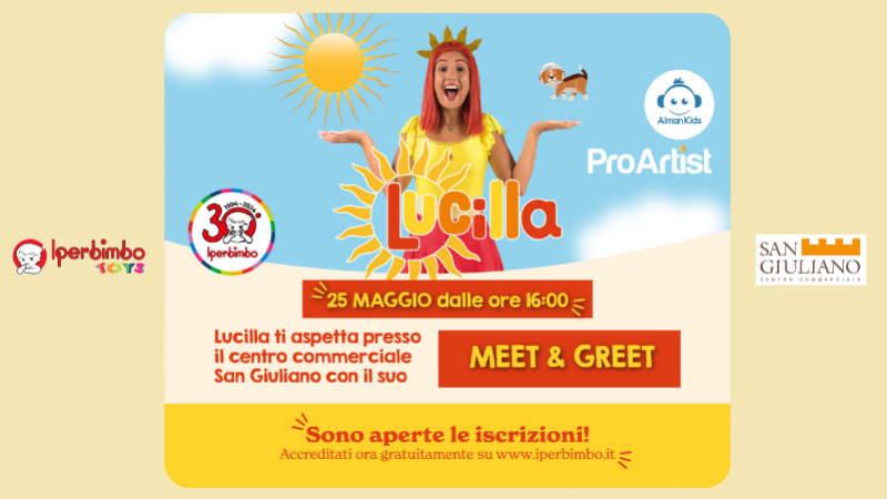 Il 25 Maggio Lucilla Ti aspetta!