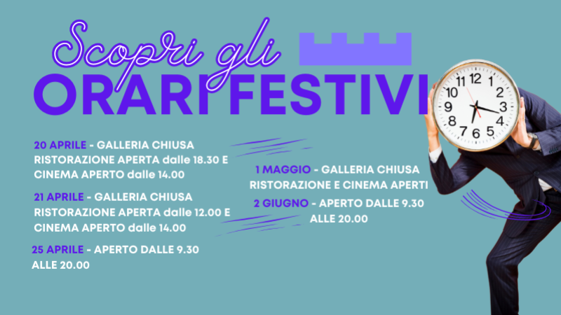 Scopri gli orari delle prossime festività