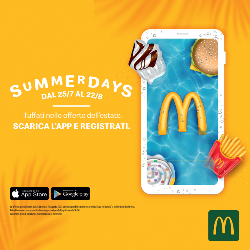 Un mare di offerte ti aspetta, da McDonald's tornano i Summerdays!